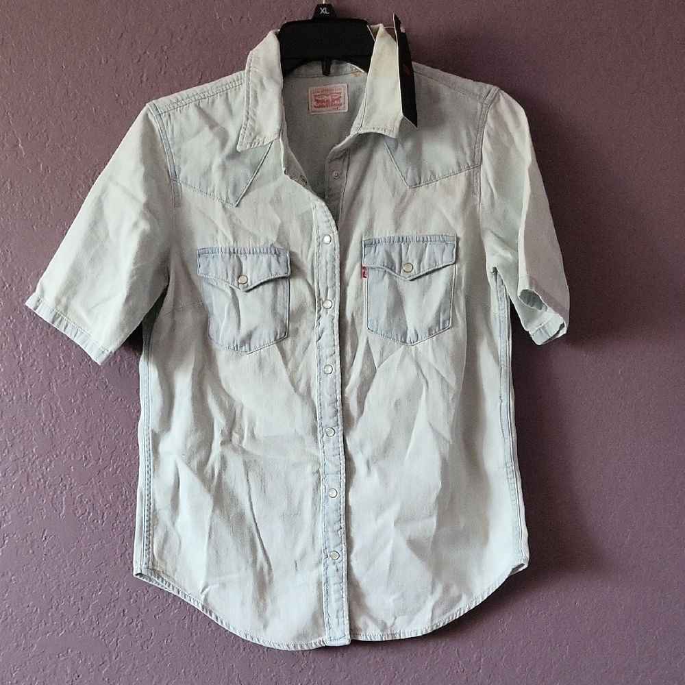 Levi's Pale Blue Button-Up Shirt